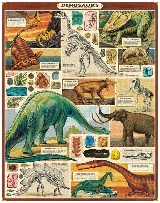 1000-piece vintage jigsaw puzzle dinosaurs