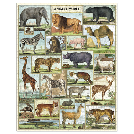 1000-piece vintage jigsaw puzzle animal world