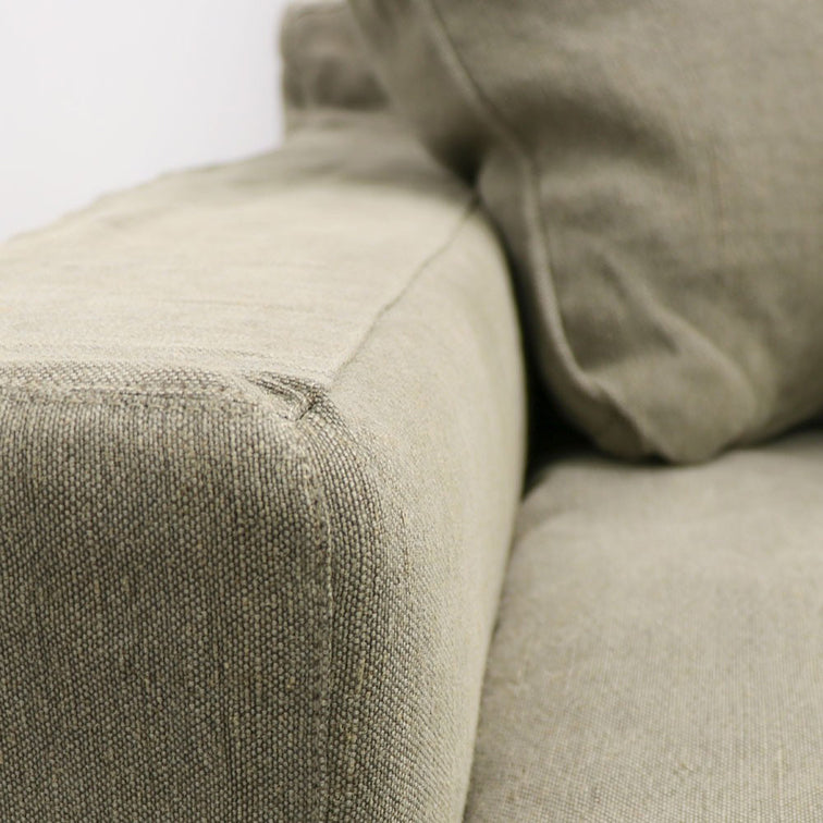 Asher slip cover armchair olive