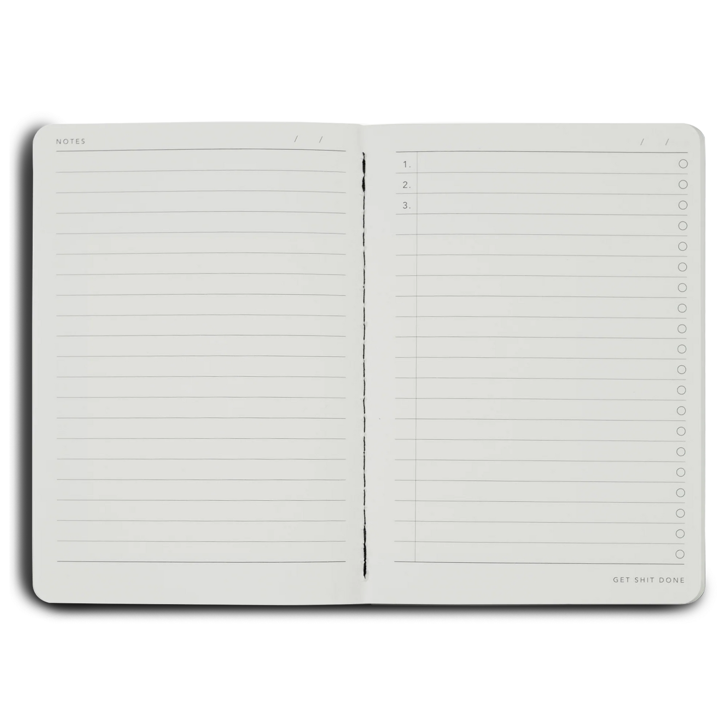 Get Shit Done lined notebook A5 blue