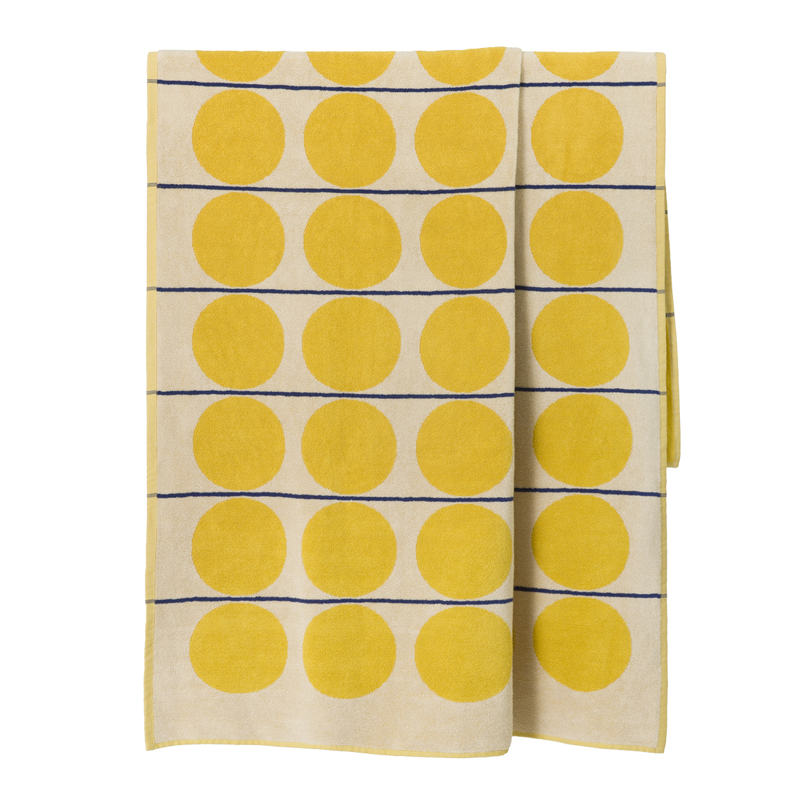 Abacus beach towel daffodil and cream