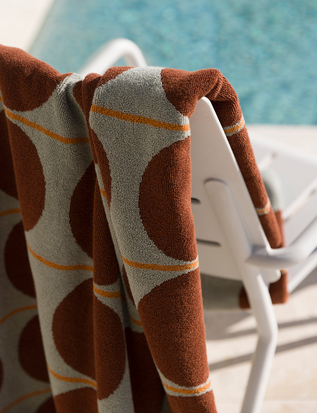 Abacus beach towel mist and paprika