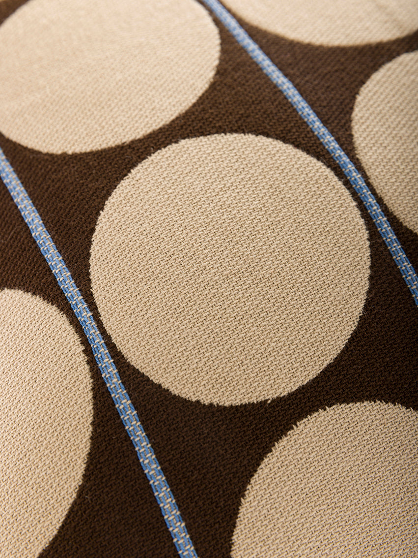 Abacus cushion cover chocolate wheat