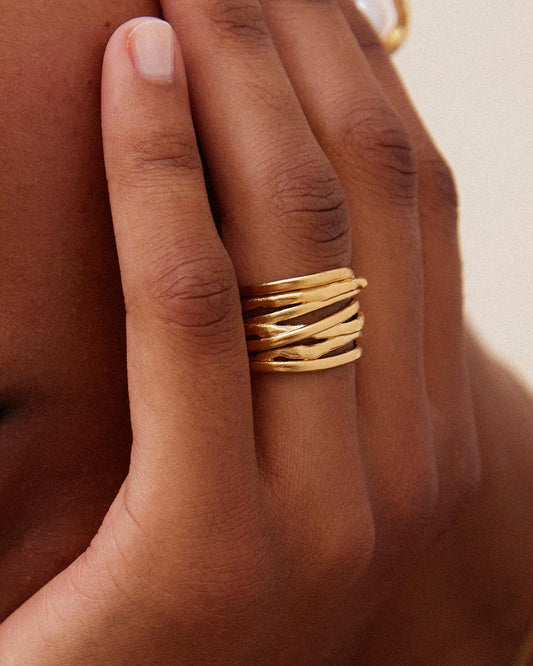 Agapée Archi adjustable ring gold