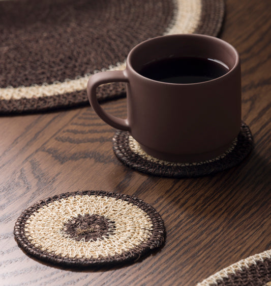Agora woven coasters set of 4 rye