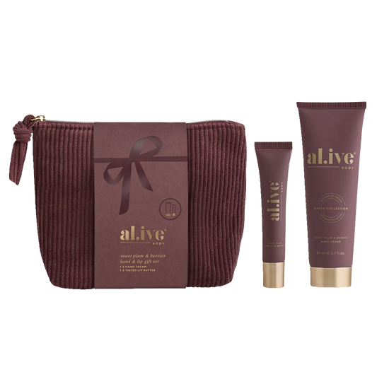 Al.ive hand cream & lip butter gift set - sweet plum & berries
