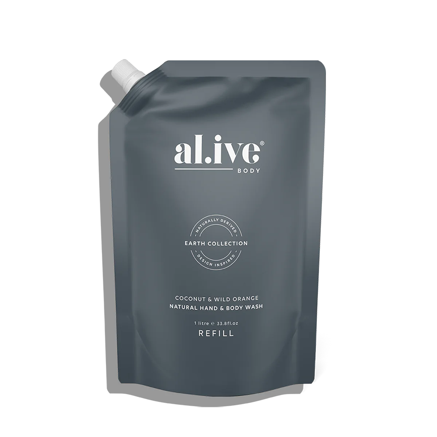 Al.ive hand + body wash refill coconut & wild orange 1L