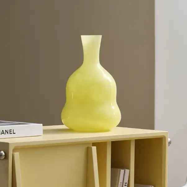 Amelia glass vase yellow 30cm