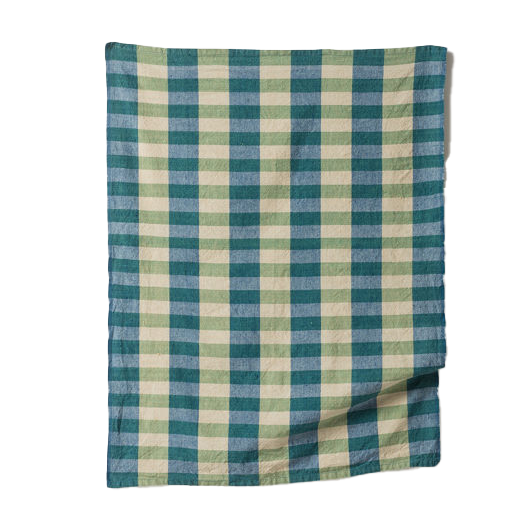 Anni cotton linen blend tea towel willow