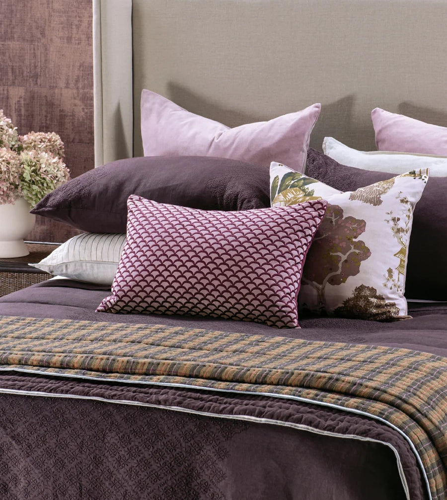 Appetto hand quilted coverlet mulberry 240 x 220cm