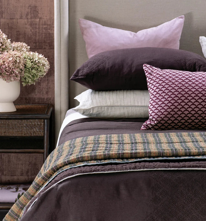 Appetto hand quilted coverlet mulberry 240 x 220cm