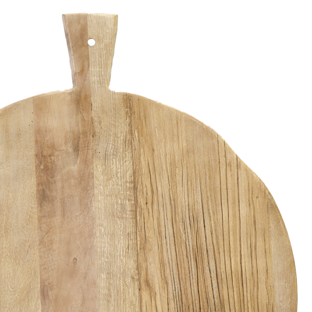 Artisan round serving board w handle 50cm