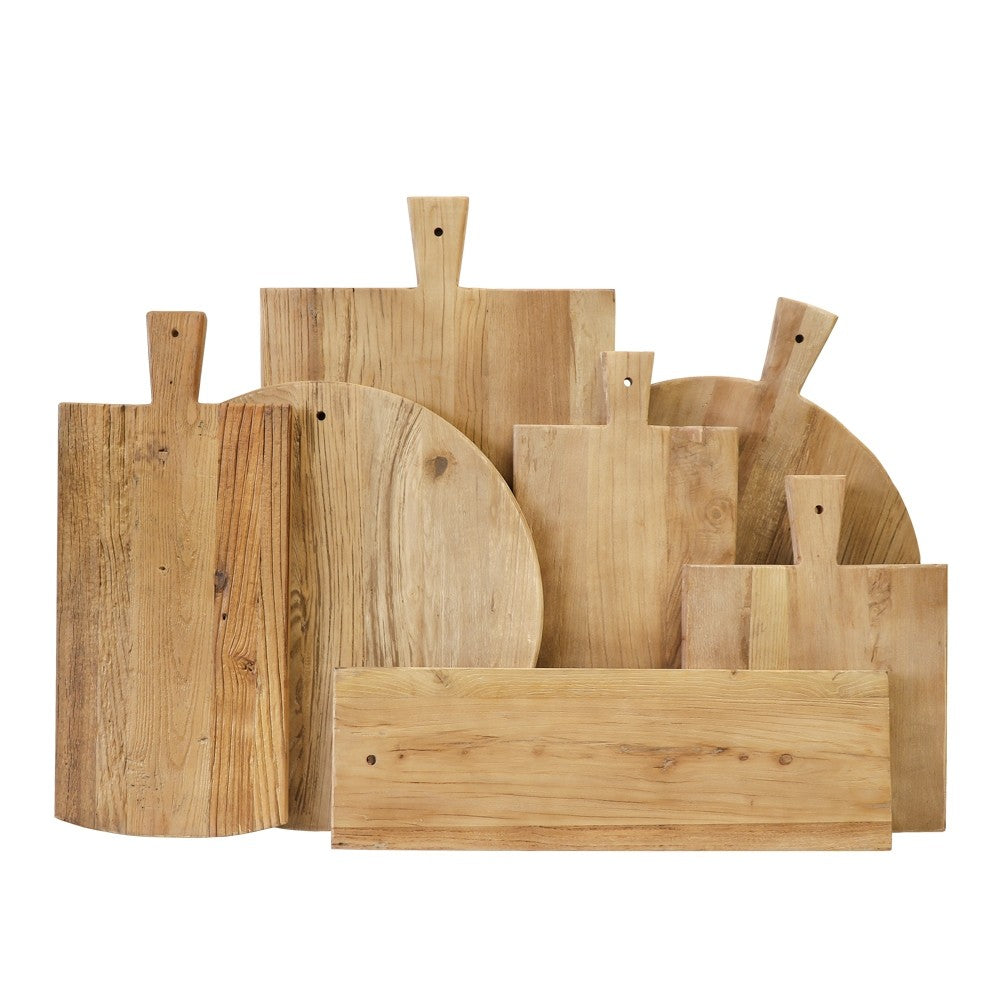 Artisan round serving board w handle 50cm