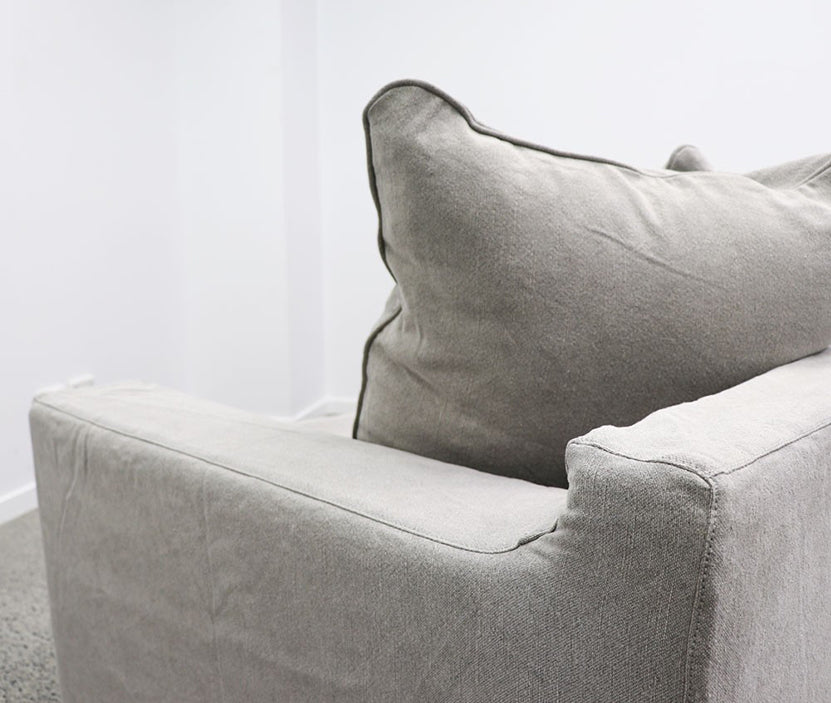 Asher slip cover 2.5 seater sofa concrete