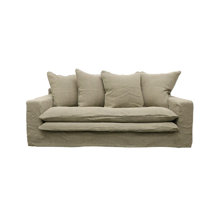 Asher slip cover 2.5 seater sofa olive