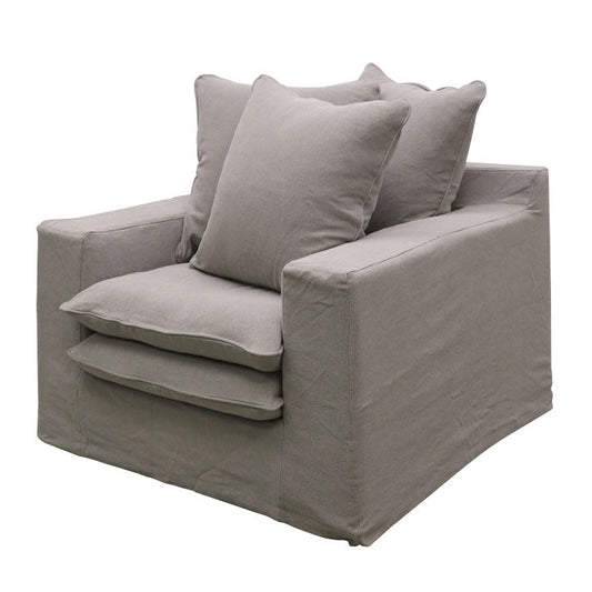 Asher slip cover armchair cement