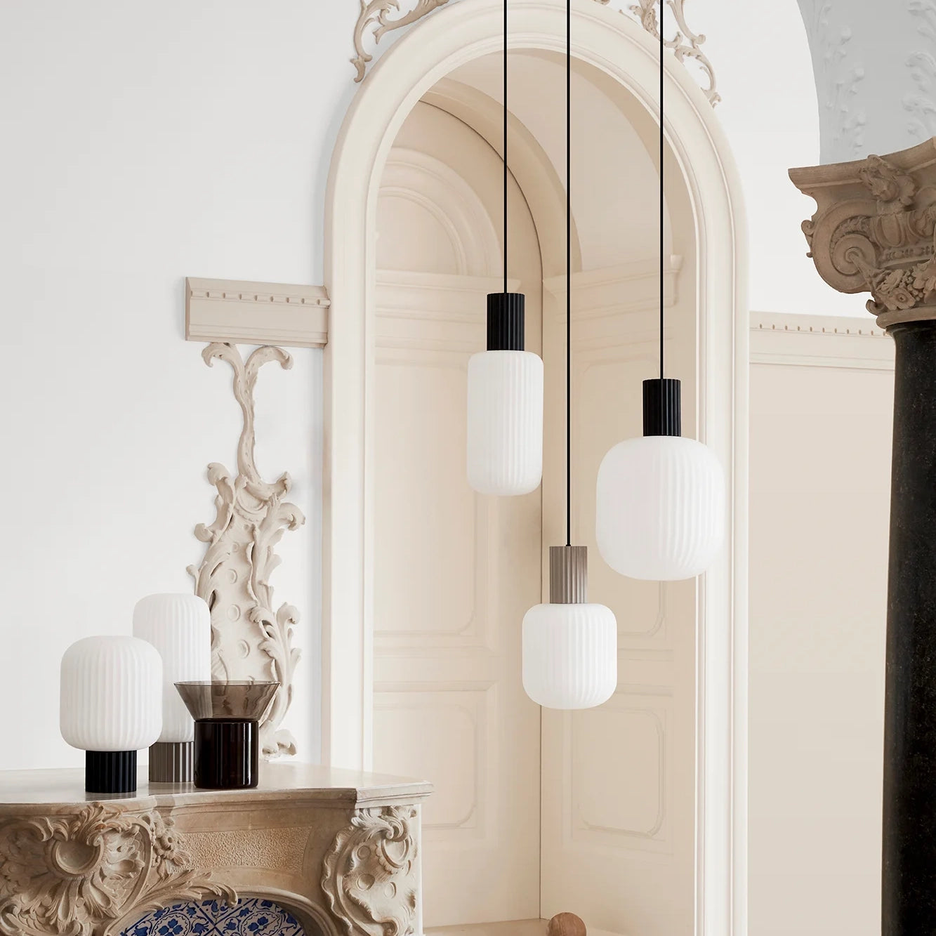 Broste lolly table lamp tall black