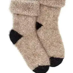 NZ made mini possum merino wool socks natural