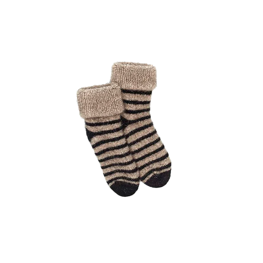 Mini possum merino striped wool socks