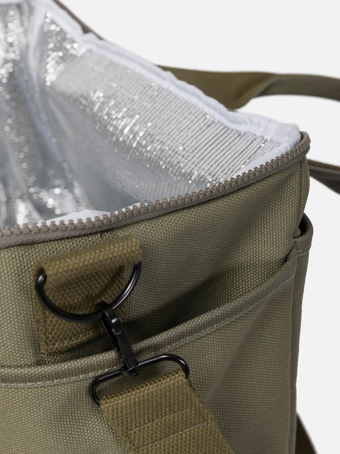 Canvas cooler bag green