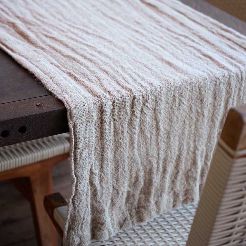 Bedouin linen table runner 200cm long