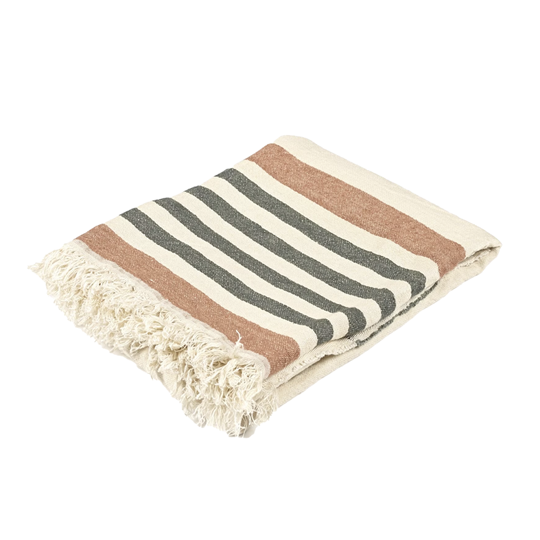 Belgium linen fouta throw laguna 110 x 180cm