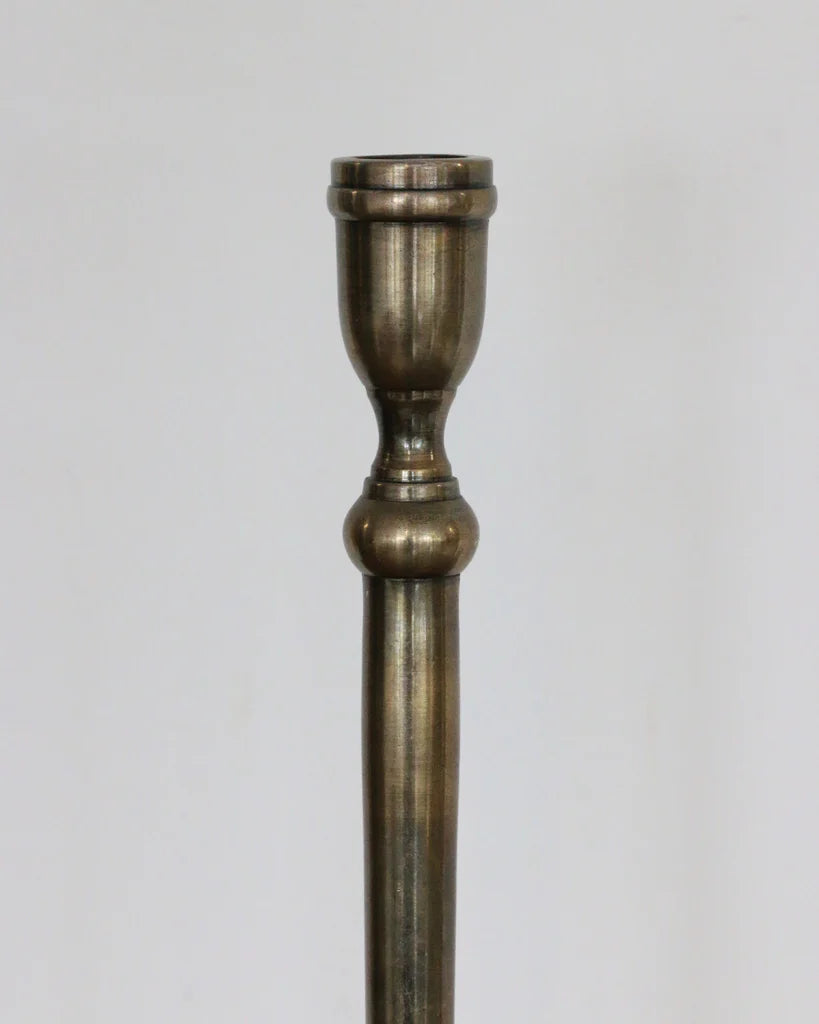 Brass finish candlestick 37cm