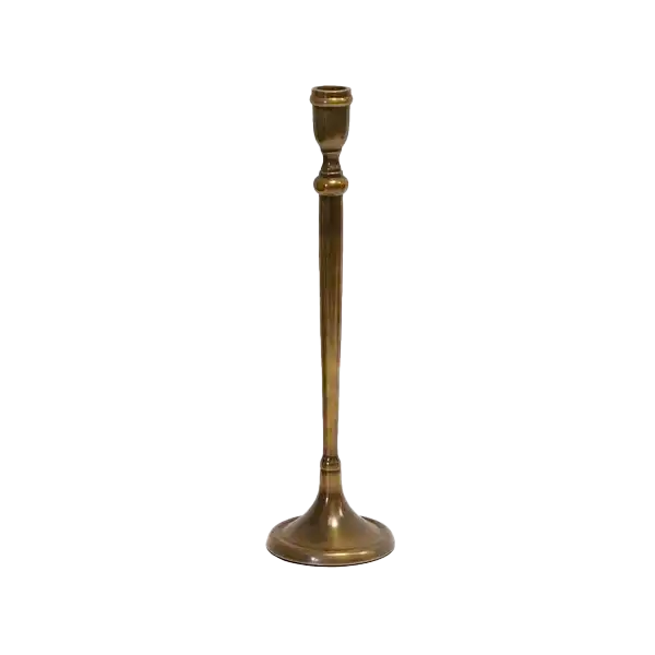 Brass finish candlestick 37cm