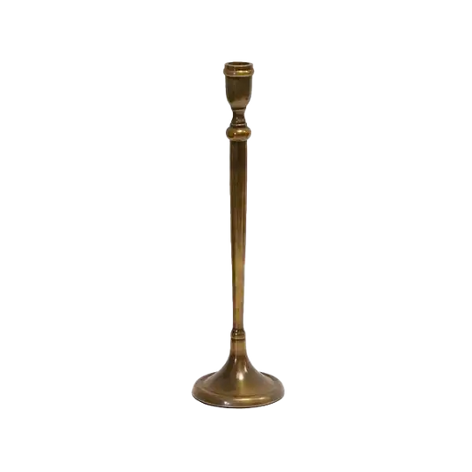 Brass finish candlestick 37cm
