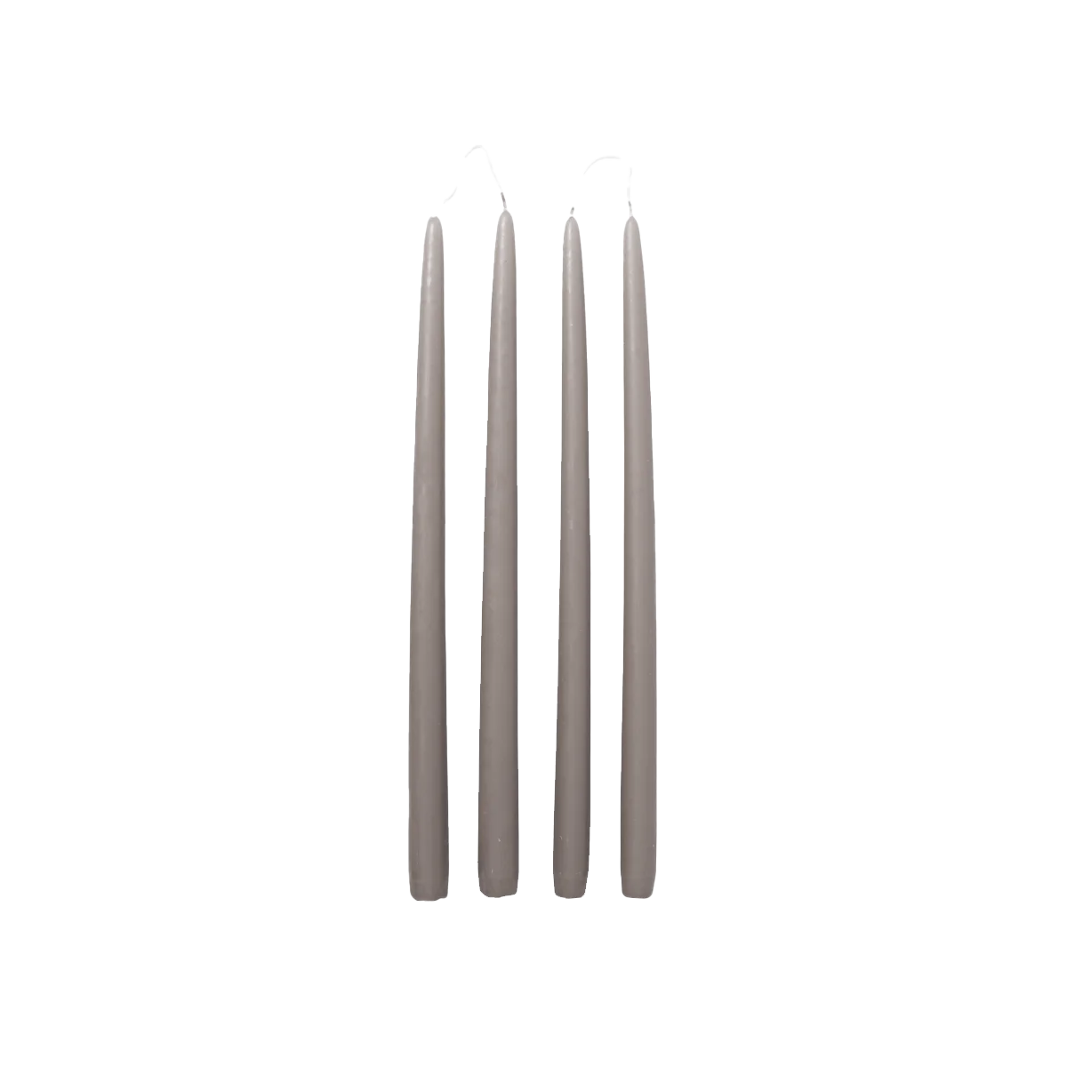 Broste set of 4 tall taper candles 38cm linen