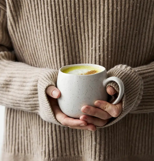 Broste Nordic vanilla round stoneware mug