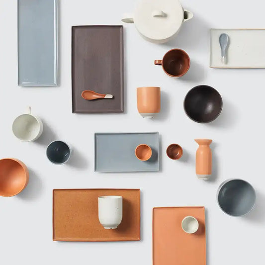 Broste Eli rectangle plate 20cm charcoal