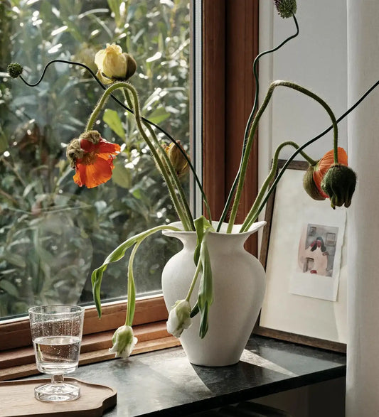 Broste Florentina vase off-white 22cm