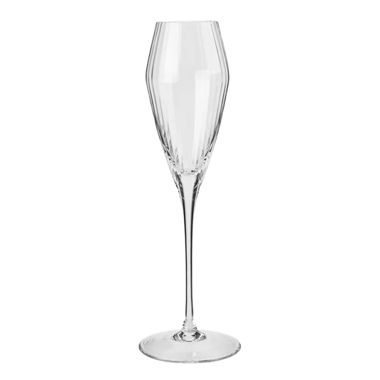 Broste Sandvig ribbed champagne glass-