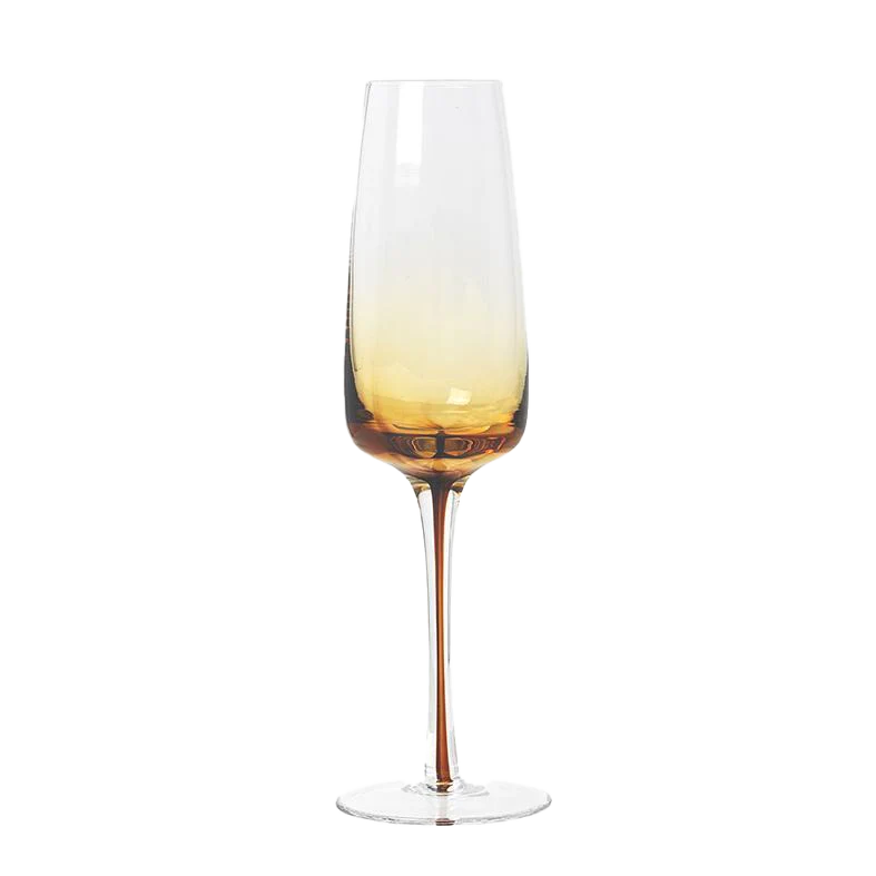 Broste champagne glass amber
