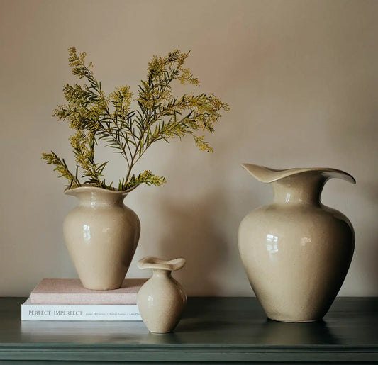 Broste small Florentina vase glossy pistachio 14cm