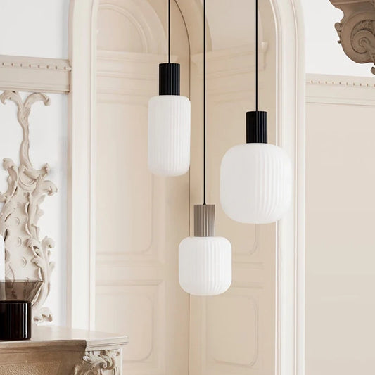 Broste lolly ceiling pendant black & white short