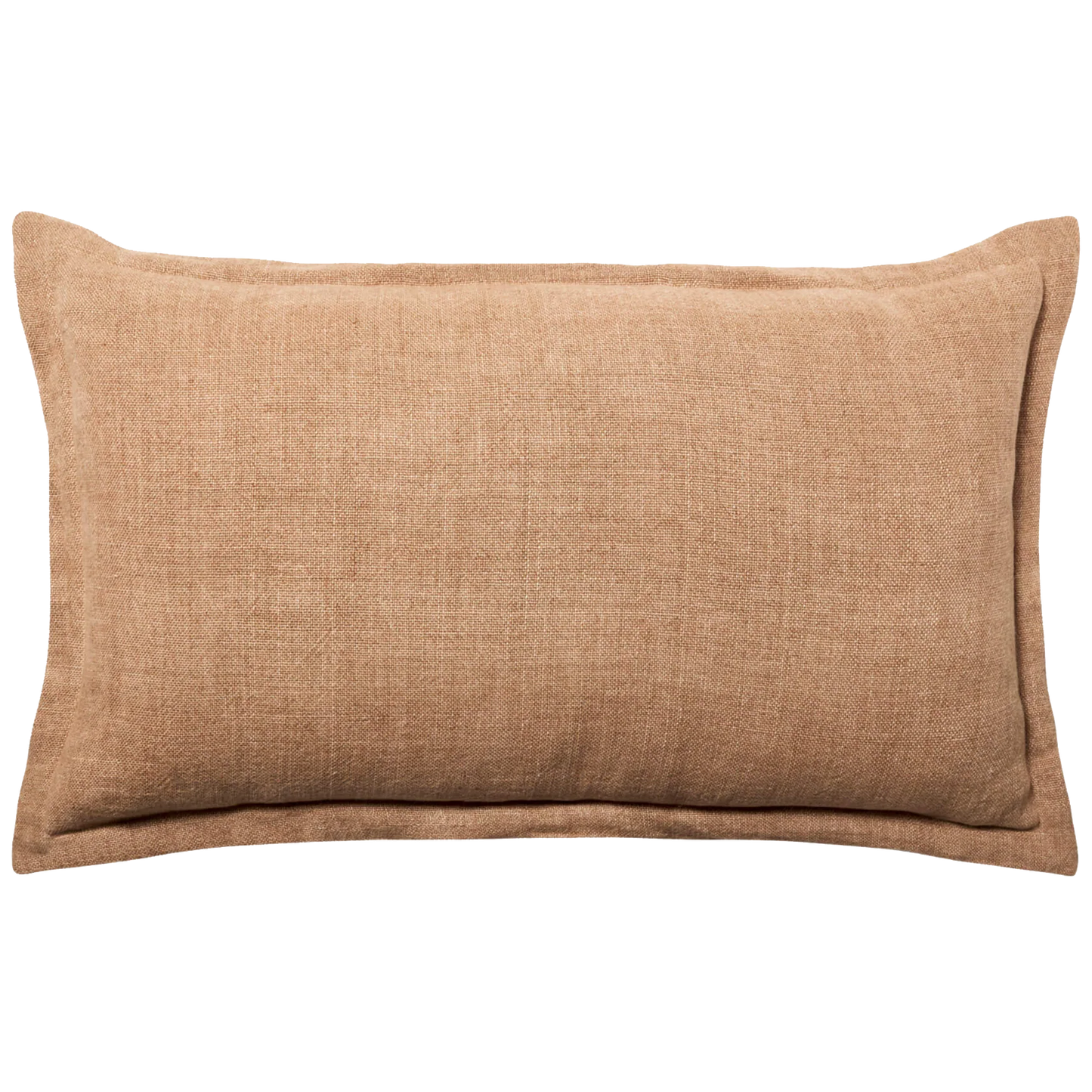 Burton tailored linen cushion cover 40x65cm toffee