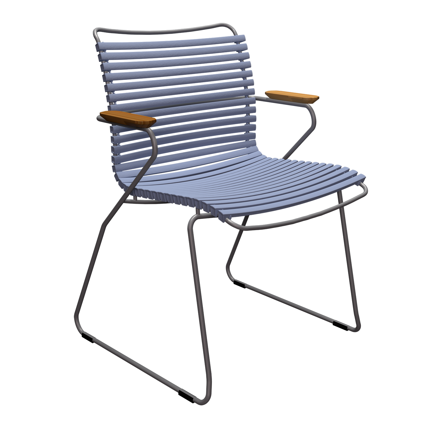 Outdoor click dining chair with armrests