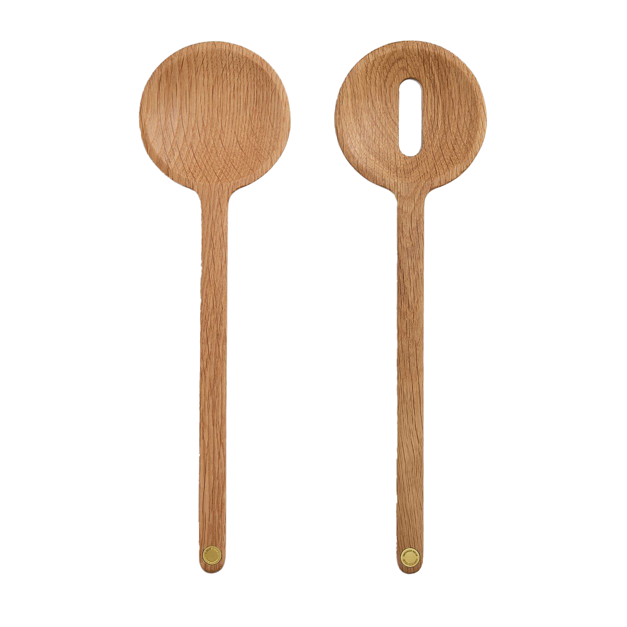 Oak salad servers 28cm
