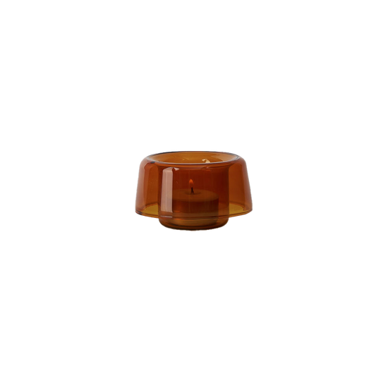 Cascade tealight holder amber