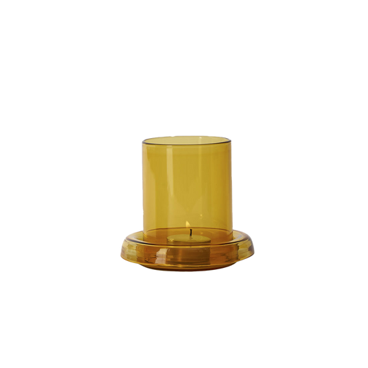 Cascade hurricane lamp honey small