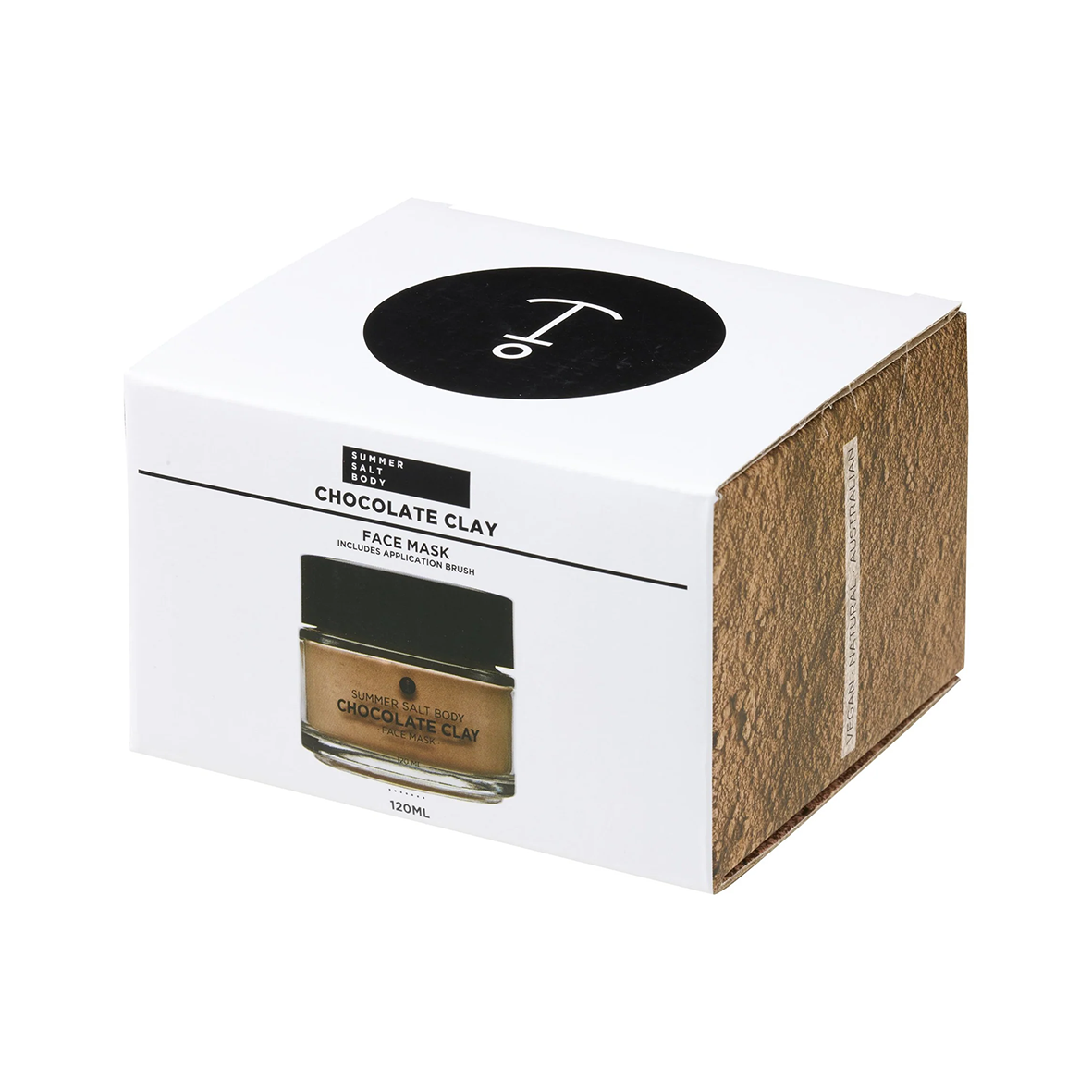 Chocolate clay face mask with mini brush 120ml