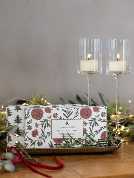 Christmas spice tealight candle set of 8