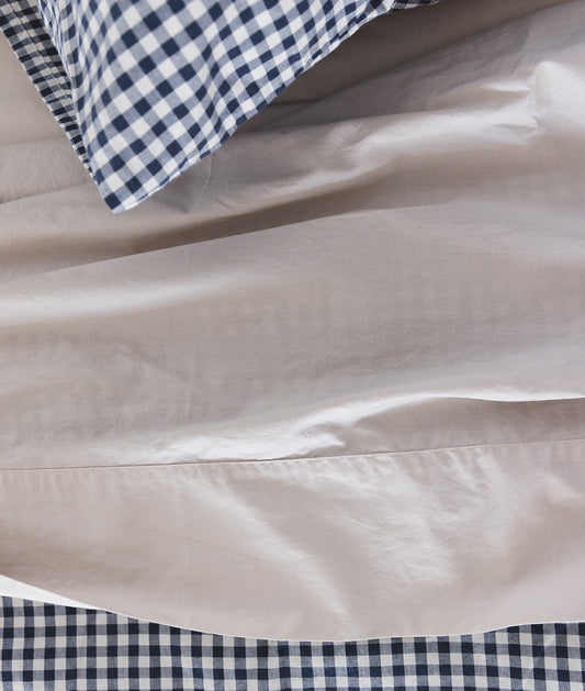 Classic organic cotton flat sheet beige