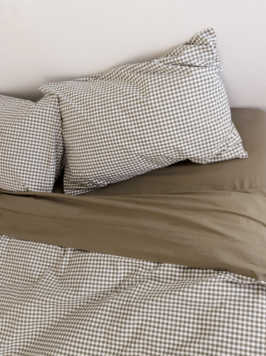 Classic organic cotton fitted sheet olive