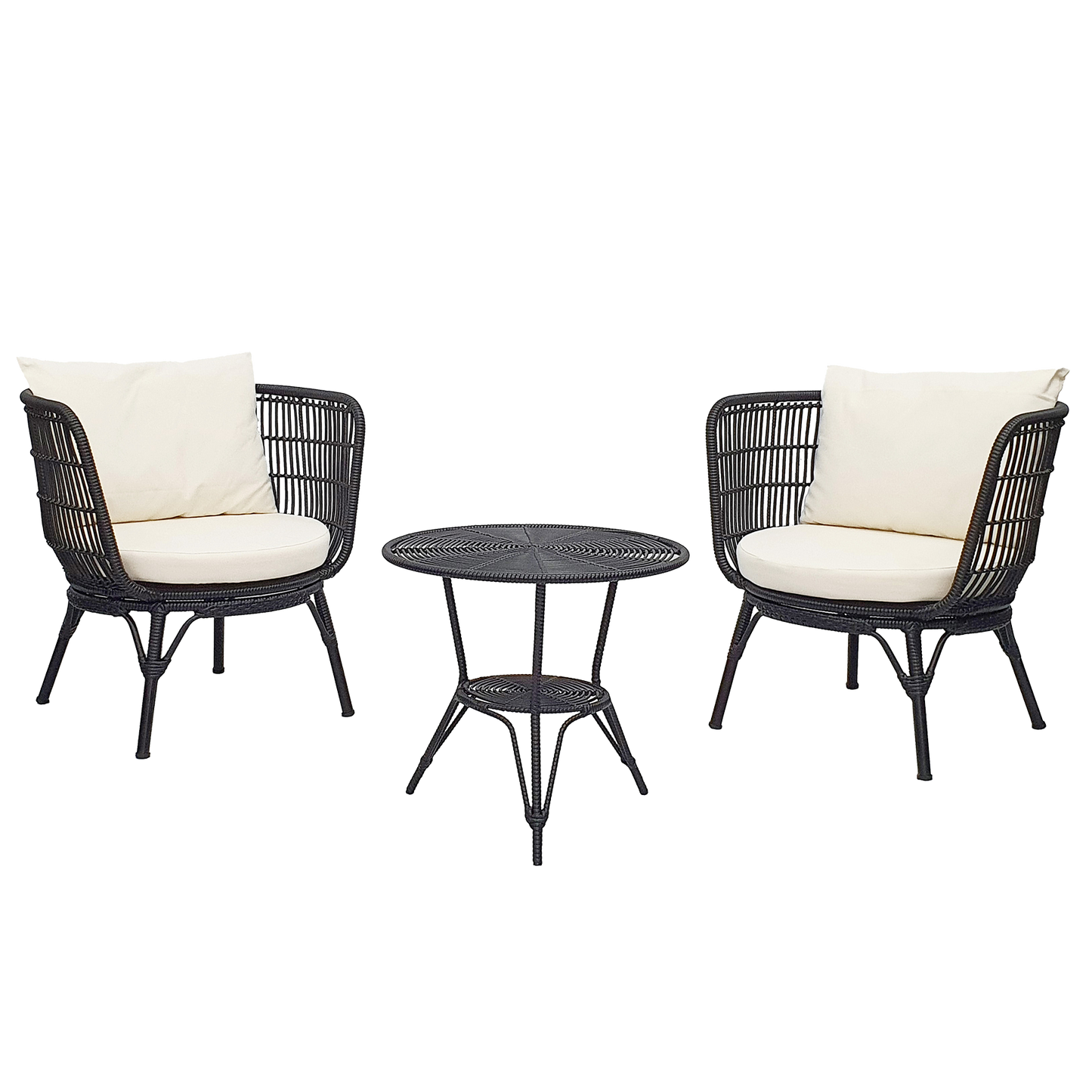 Clifton 3-piece outdoor set black