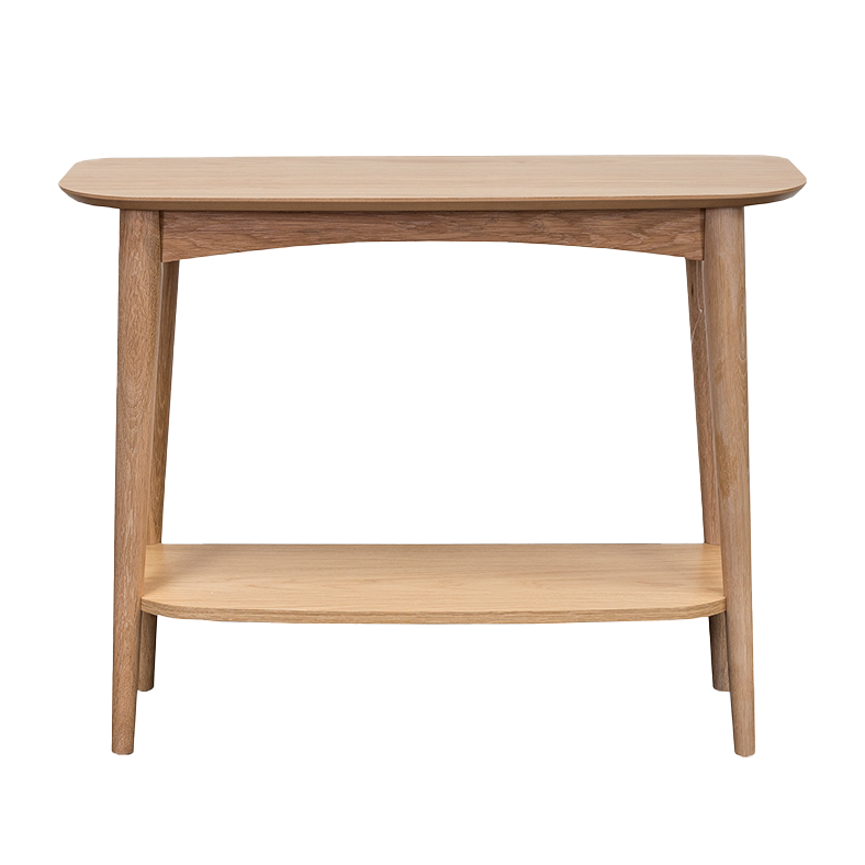 Scandi console table with shelf