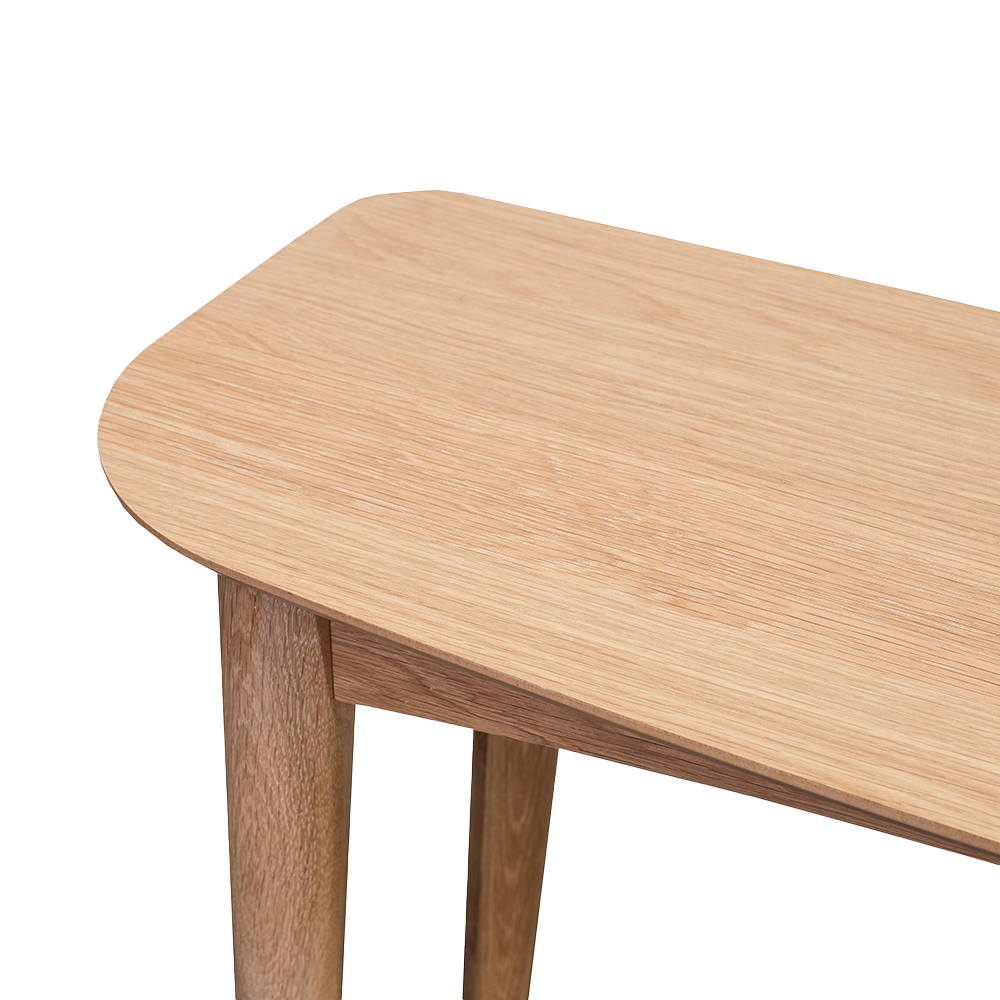 Scandi console table with shelf
