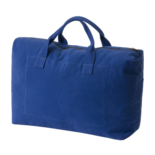 Contrast cotton weekender bag agean